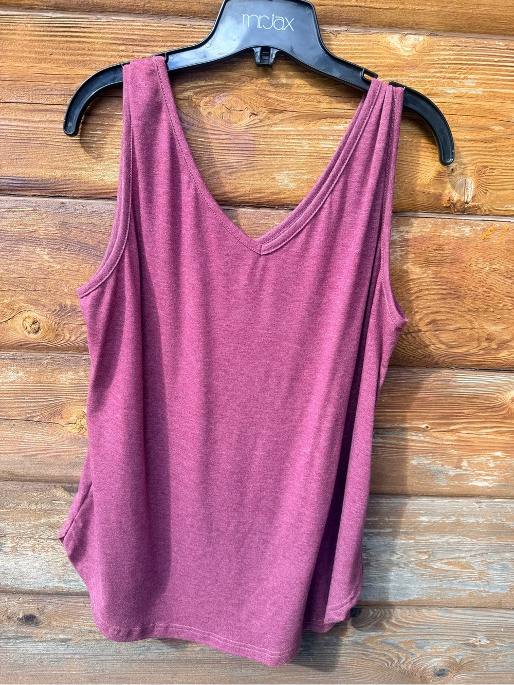 SHEIN Mauve V-Neck Sleeveless Tank Top
